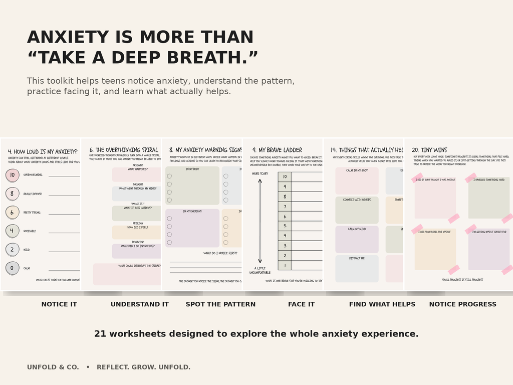 Teen Anxiety Therapy Worksheets