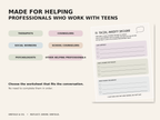 Teen Anxiety Therapy Worksheets