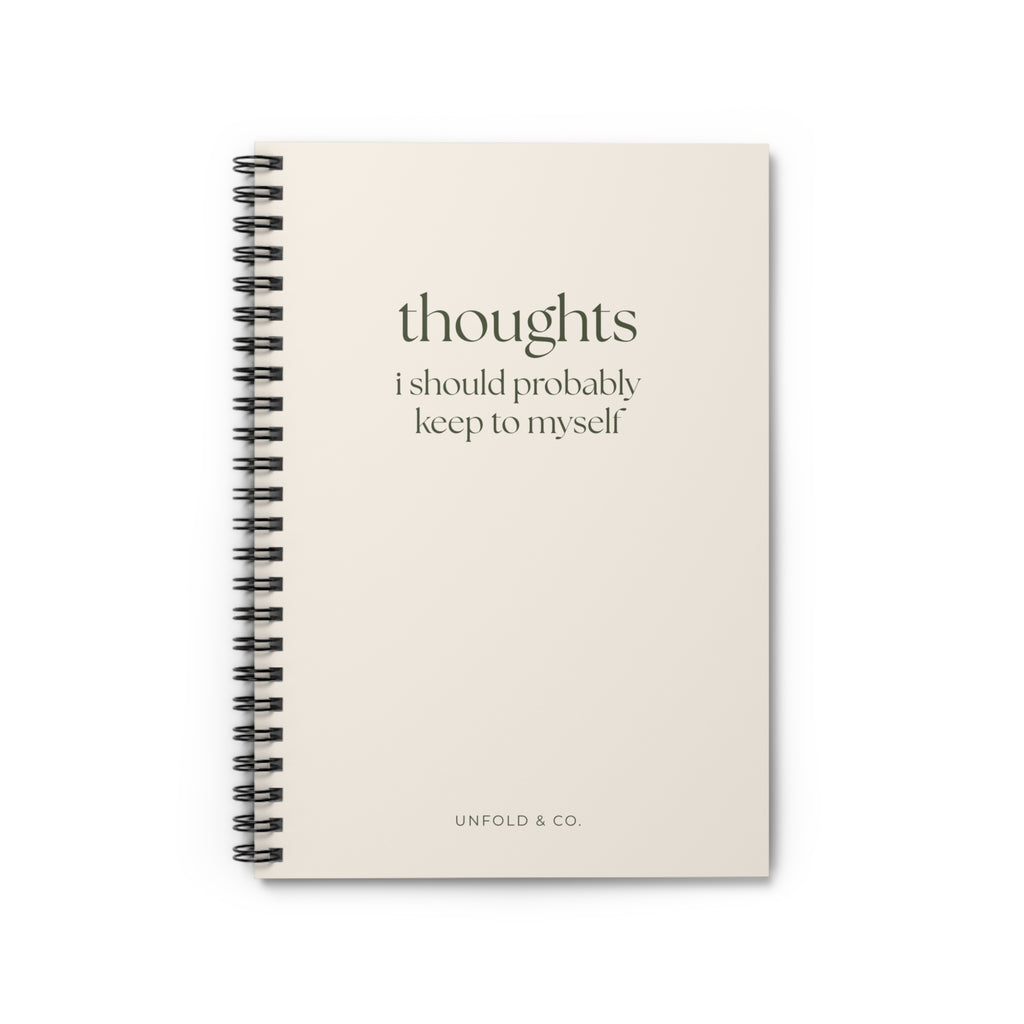 Thoughts I Should Probably Keep to Myself: A Funny Lined Notebook for Unfiltered Thoughts, Brain Dumps & Things Better Left on Paper