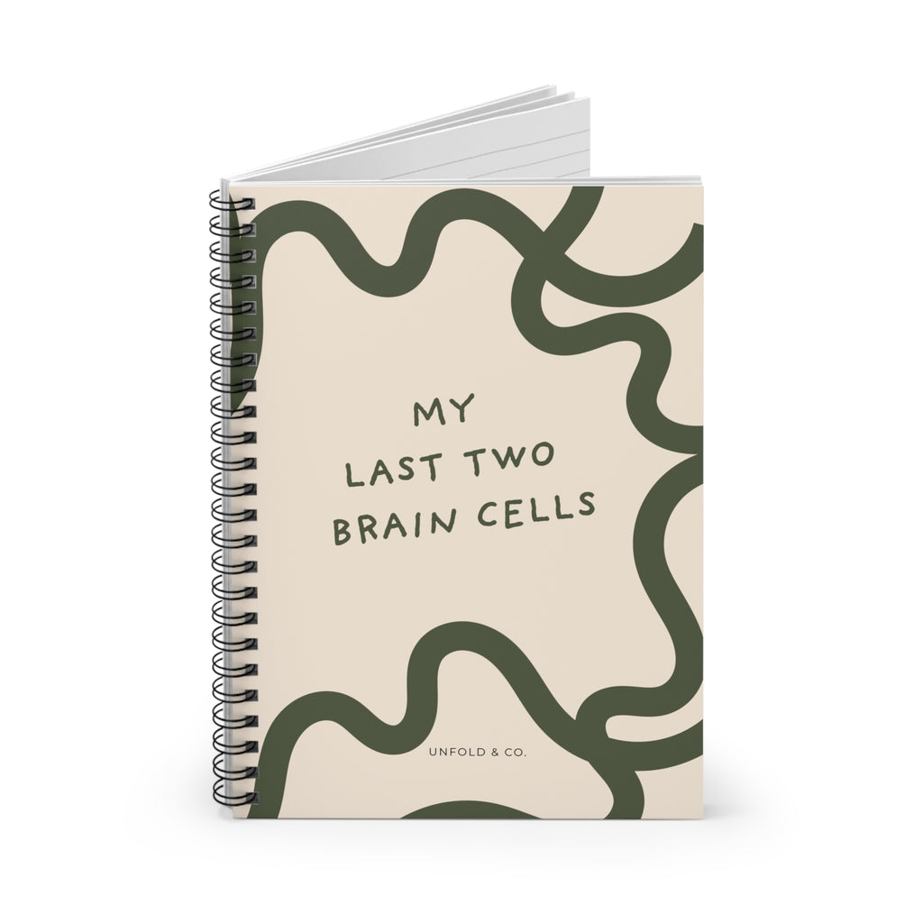 My Last Two Brain Cells: A Funny Lined Notebook for Thoughts, Lists, Brain Dumps & Questionable Ideas