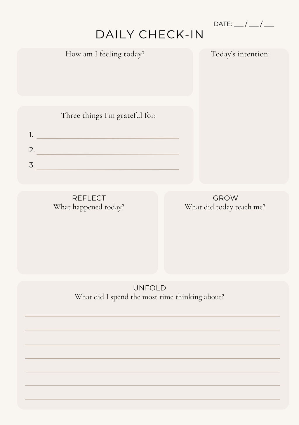 Unfold Signature Journal