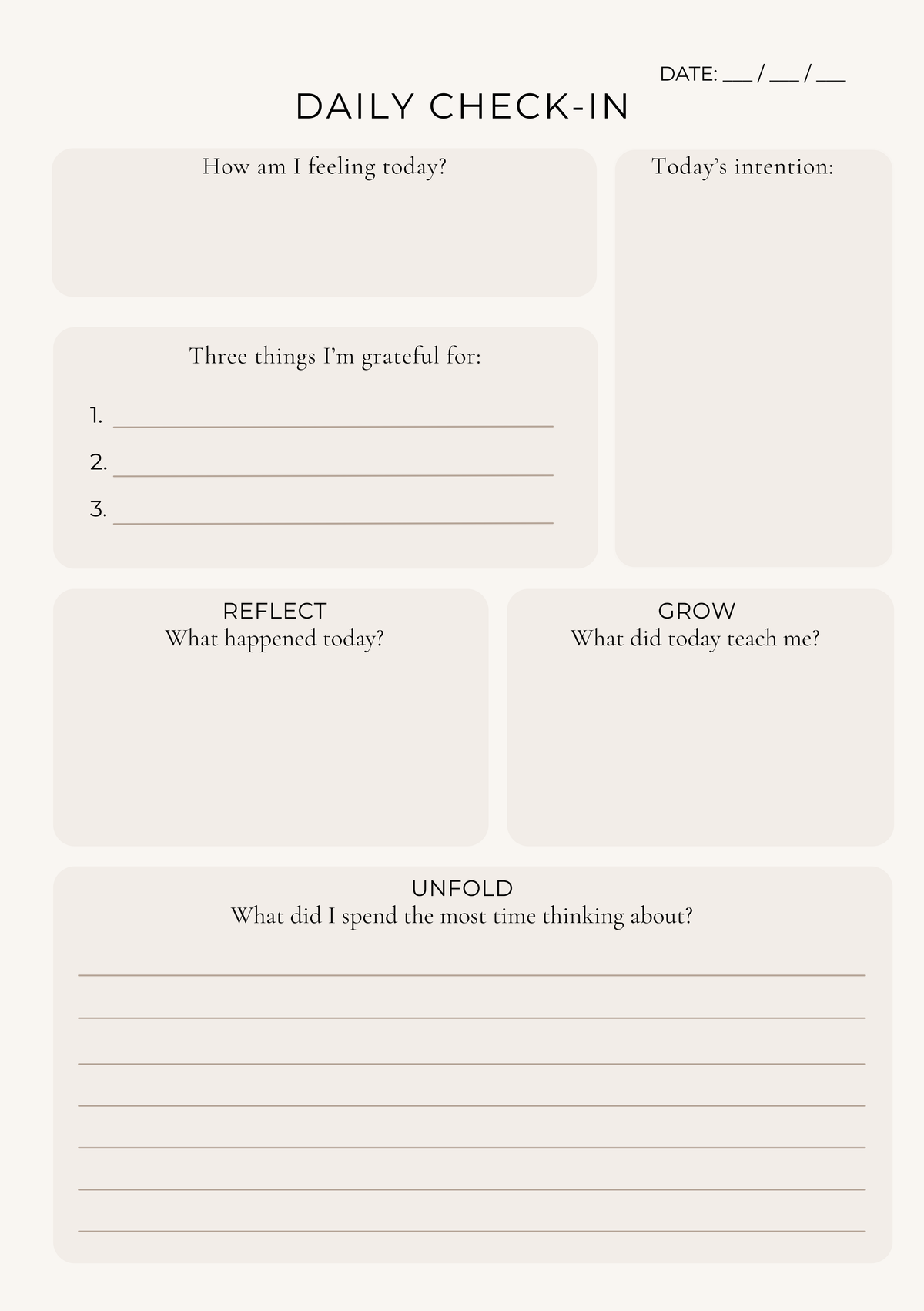 Unfold Signature Journal